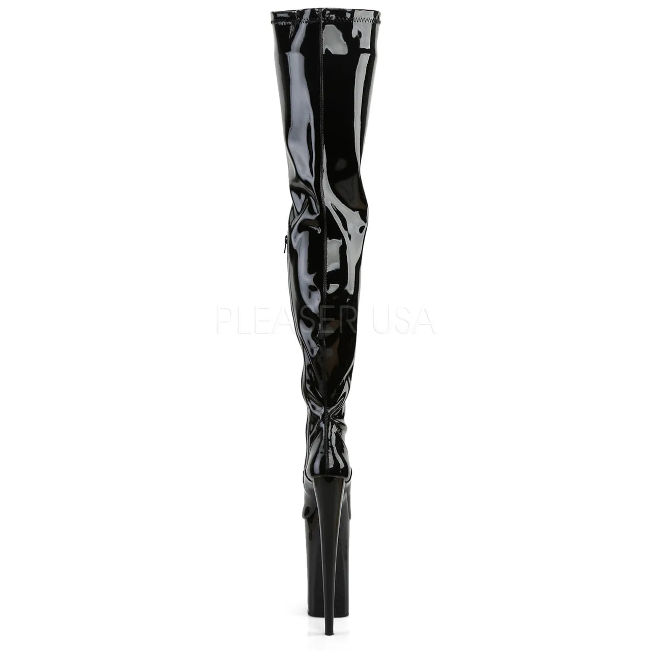 10" Heel Black Platform Crotch Boots*