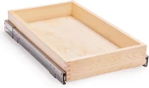 14”W x 21”D Soft Close Slide Out Wood Drawer Organizer for Kitchen, Finished, Bottom and Side Assembly (Wood Drawer Part is Width 13'')