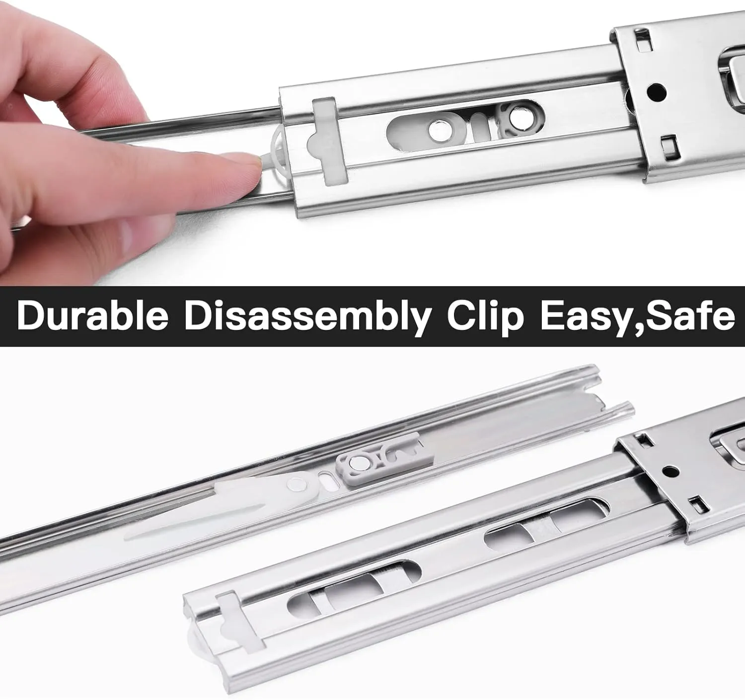 16inch Soft Self Close Drawer Slides 6 Pairs (12pcs) Full Extension Ball Bearing Drawer Slide 3 fold Full Stretch Side Mount Drawer Slides 100 LB Capacity Drawer Slide 16" Silver