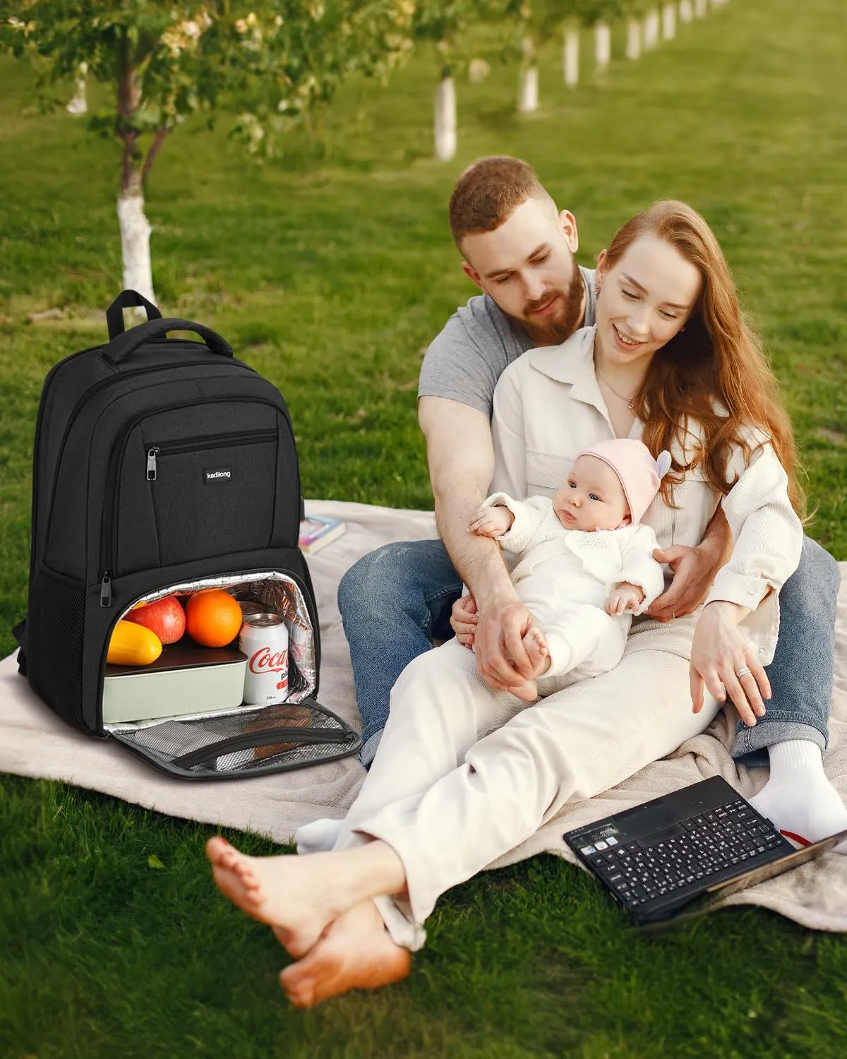 17.3 Inch Laptop Backpack Insulated Backpacks with Cooler Compartment,TSA Large School Backpack Lunch Box for Teens Boys,Anti-Theft Work Business Bookbag,College Computer Backpack for Men Women