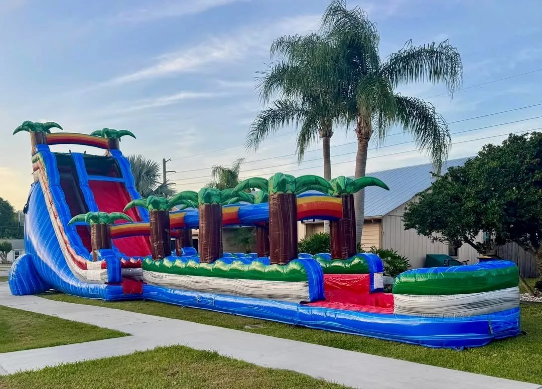 22ft Baja Splash Single Lane Inflatable Water Slide With Slip & Slide