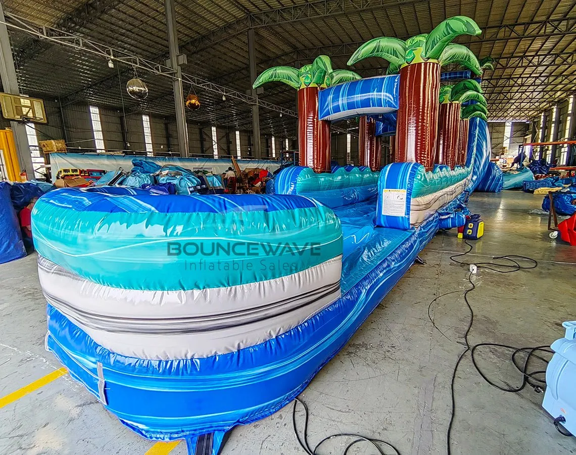 22ft Cayman Crush Single Lane Inflatable Water Slide With Slip & Slide