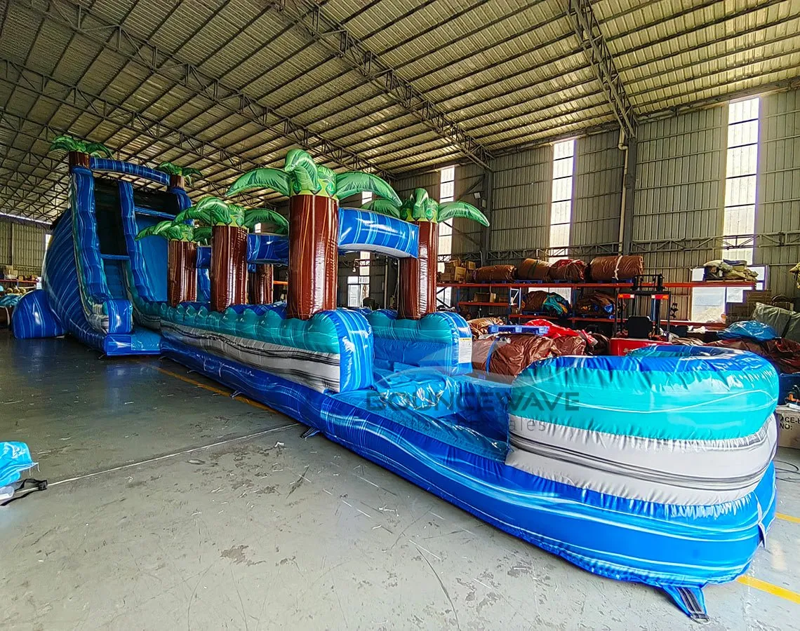 22ft Cayman Crush Single Lane Inflatable Water Slide With Slip & Slide