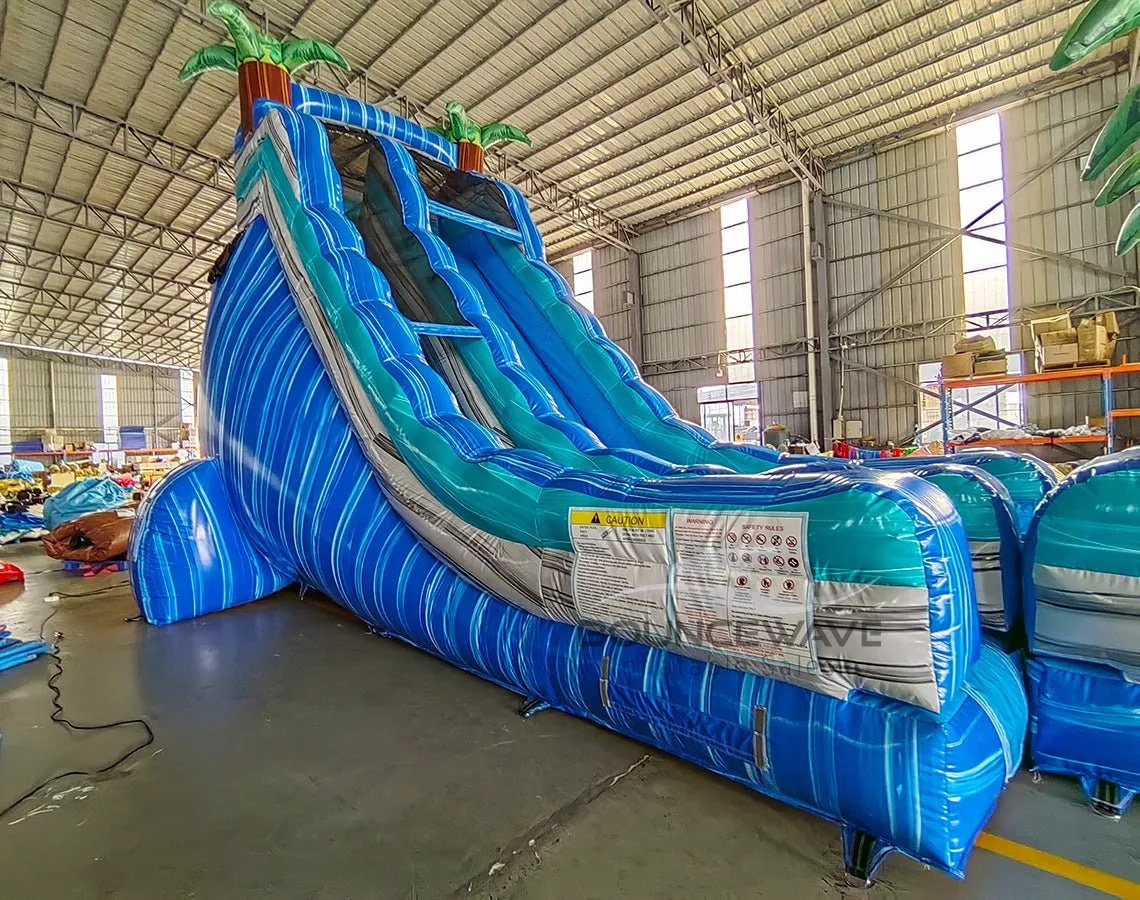 22ft Cayman Crush Single Lane Inflatable Water Slide With Slip & Slide
