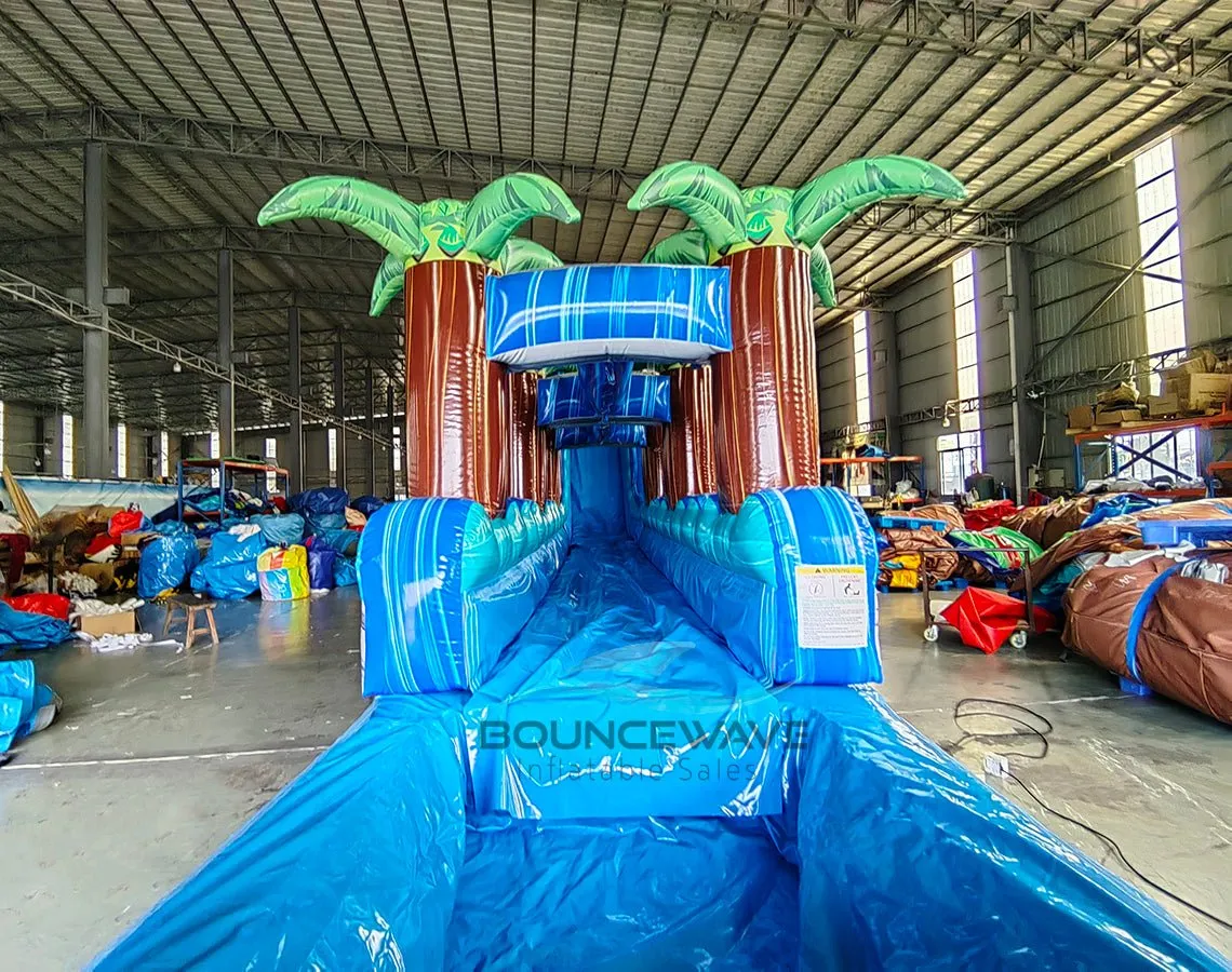 22ft Cayman Crush Single Lane Inflatable Water Slide With Slip & Slide