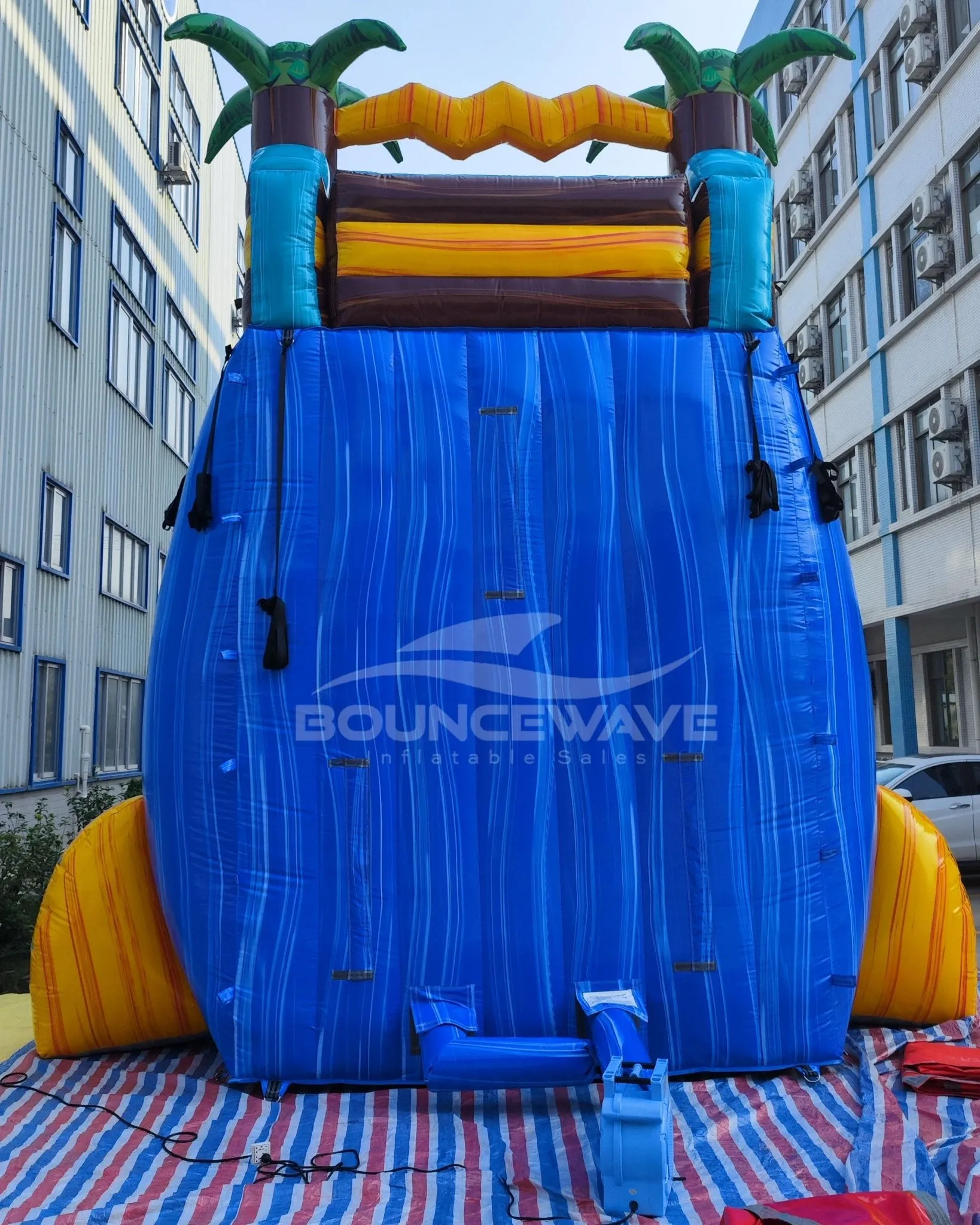 22ft Tropic Shock Single Lane Inflatable Water Slide With Slip & Slide