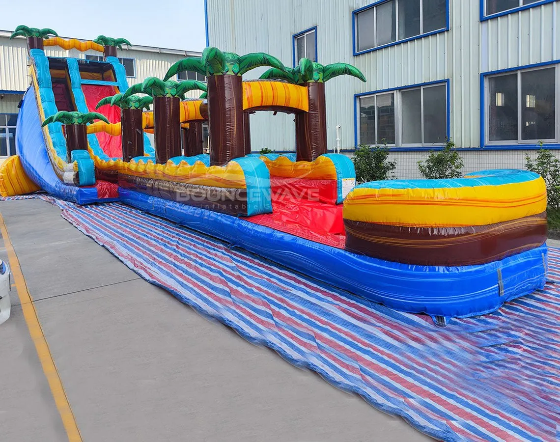 22ft Tropic Shock Single Lane Inflatable Water Slide With Slip & Slide