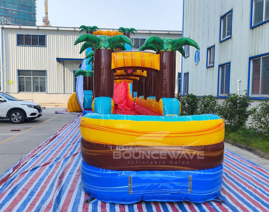 22ft Tropic Shock Single Lane Inflatable Water Slide With Slip & Slide