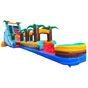 22ft Tropic Shock Single Lane Inflatable Water Slide With Slip & Slide