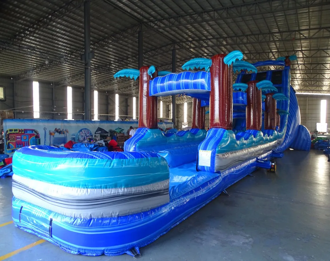 24ft Cayman DL 2pc Commercial Water Slide with Inflatable Slip & Slide