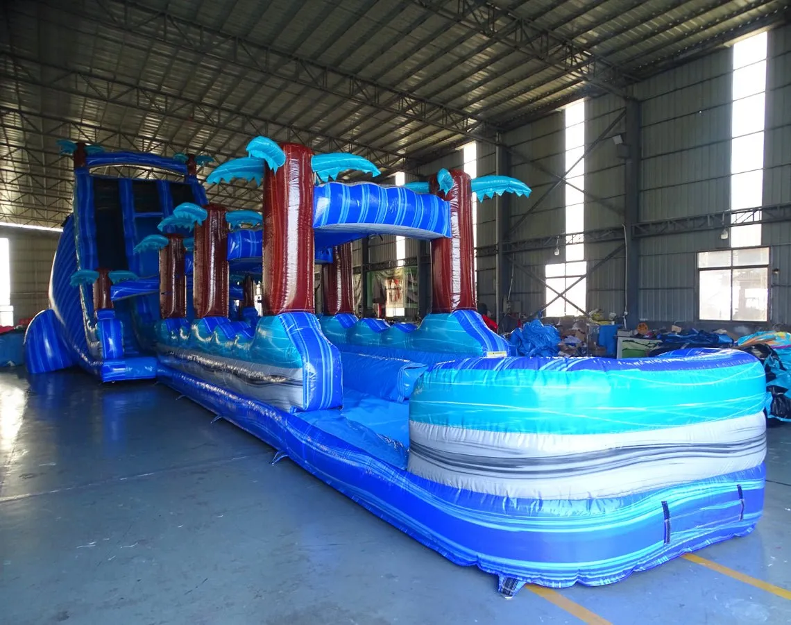 24ft Cayman DL 2pc Commercial Water Slide with Inflatable Slip & Slide