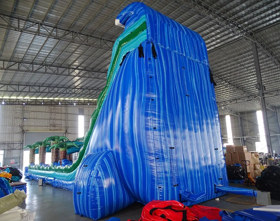 24ft Trop Wave DL 2pc Commercial Water Slide with Inflatable Slip & Slide