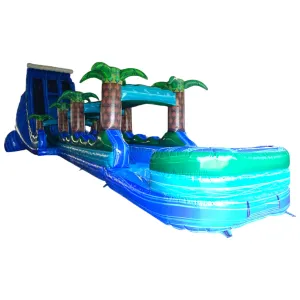 24ft Trop Wave DL 2pc Commercial Water Slide with Inflatable Slip & Slide