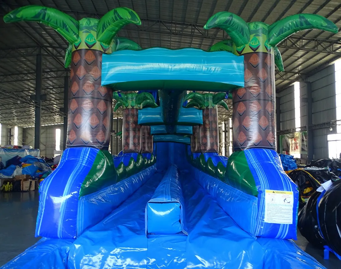 24ft Trop Wave DL 2pc Commercial Water Slide with Inflatable Slip & Slide