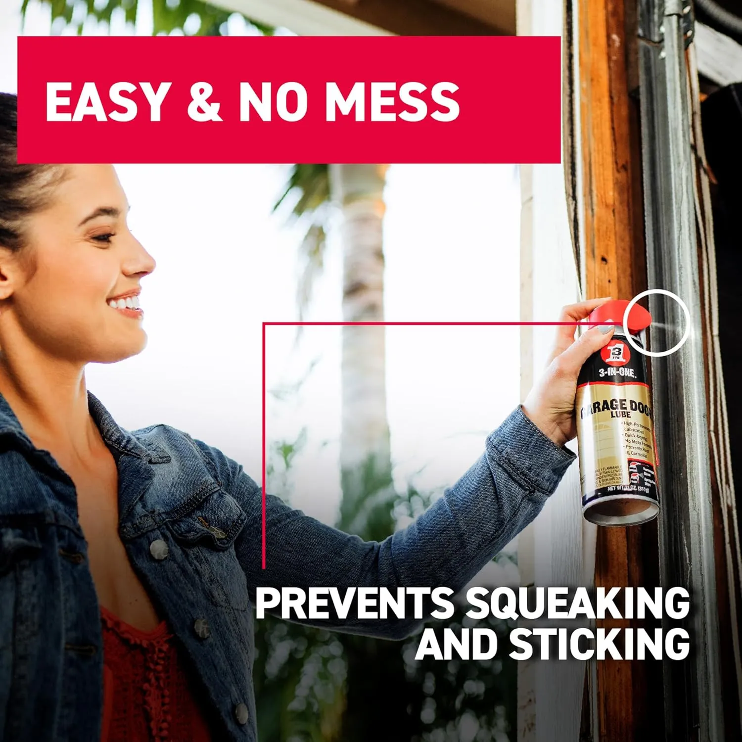 3-IN-ONE RVcare Rubber Seal Conditioner with Smart Straw Sprays 2 Ways, 11 OZ & Garage Door Lubricant with Smart Straw Sprays 2 Ways, 11 OZ