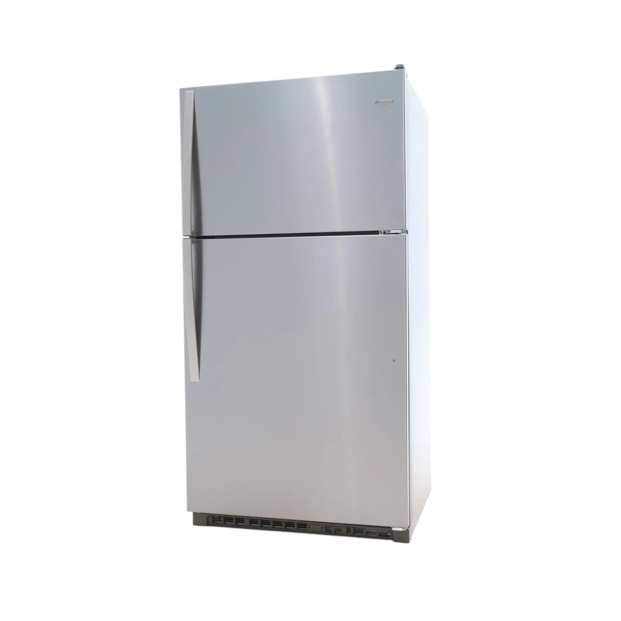 33" Wide Fingerprint-Resistant Stainless Steel Whirlpool 20.5 cu. ft. Top Freezer Refrigerator with Flexi-Slide Bin - Scratch & Dent - Minor