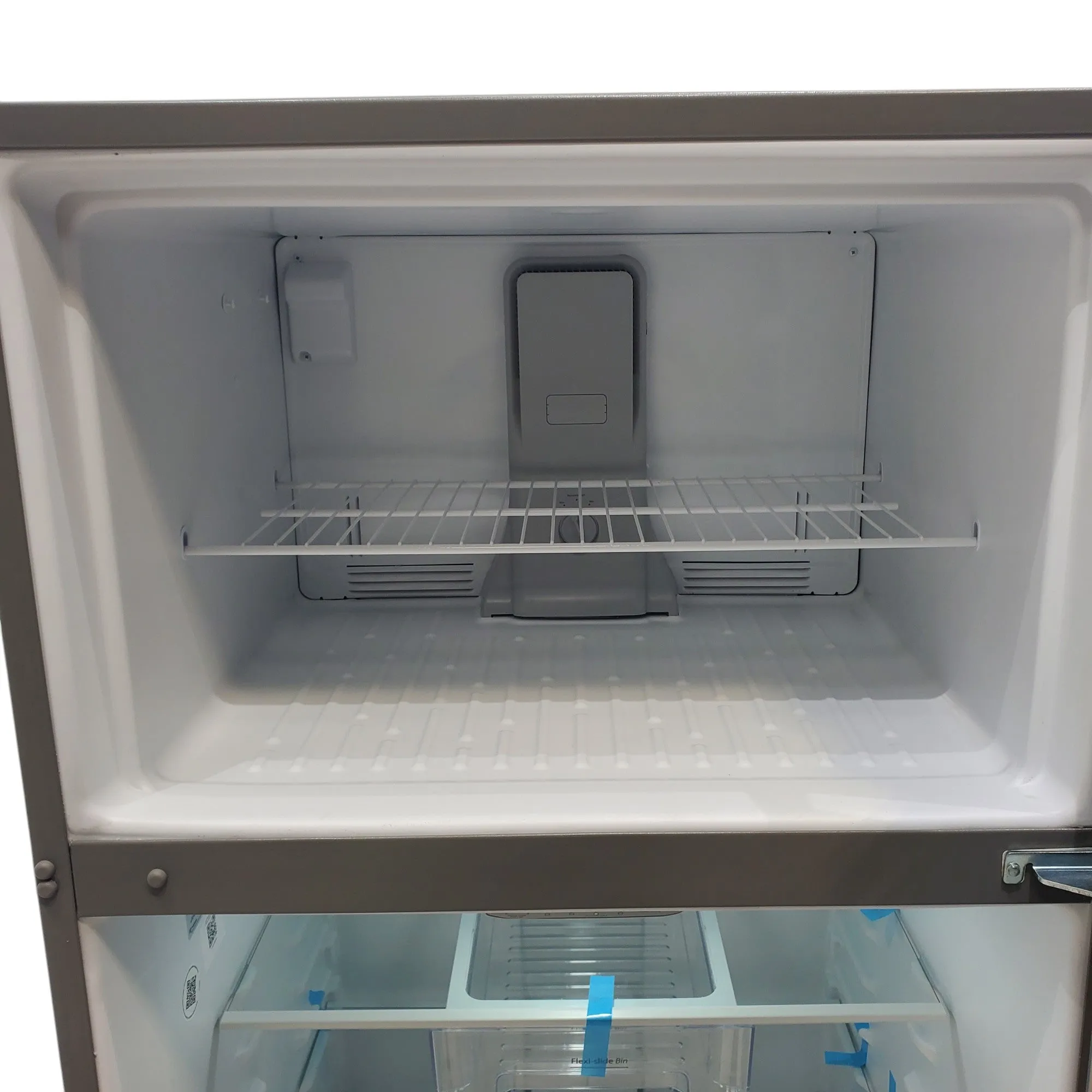 33" Wide Fingerprint-Resistant Stainless Steel Whirlpool 20.5 cu. ft. Top Freezer Refrigerator with Flexi-Slide Bin - Scratch & Dent - Minor