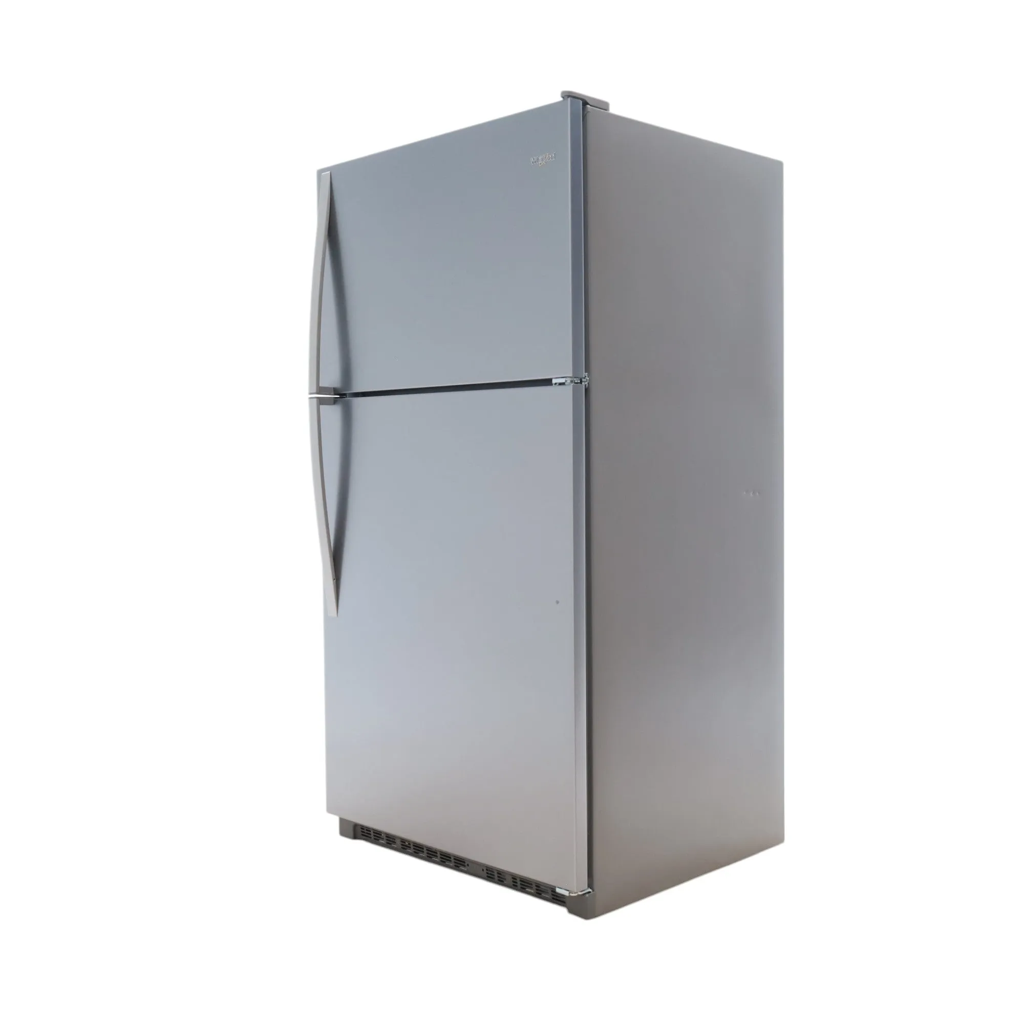 33" Wide Fingerprint-Resistant Stainless Steel Whirlpool 20.5 cu. ft. Top Freezer Refrigerator with Flexi-Slide Bin - Scratch & Dent - Minor