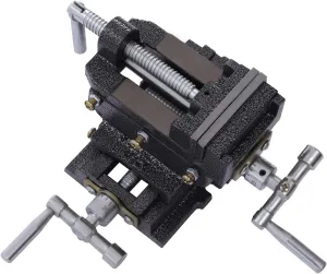 3" Cross Slide Drill Press Vise, Compound Bench Table Bench Top Woodworking Clamp Vise Fixture Cross Slide Table for Mini Drill Milling Machine (3 in)