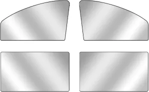 4 PCS Car Side Window Sun Shades, Foldable Sun Shade for Car Window Baby, Strong-Light Blocking & UV Protection Privacy Covers, Summer Essentials Accessory for Camping, Sleeping (Silver)