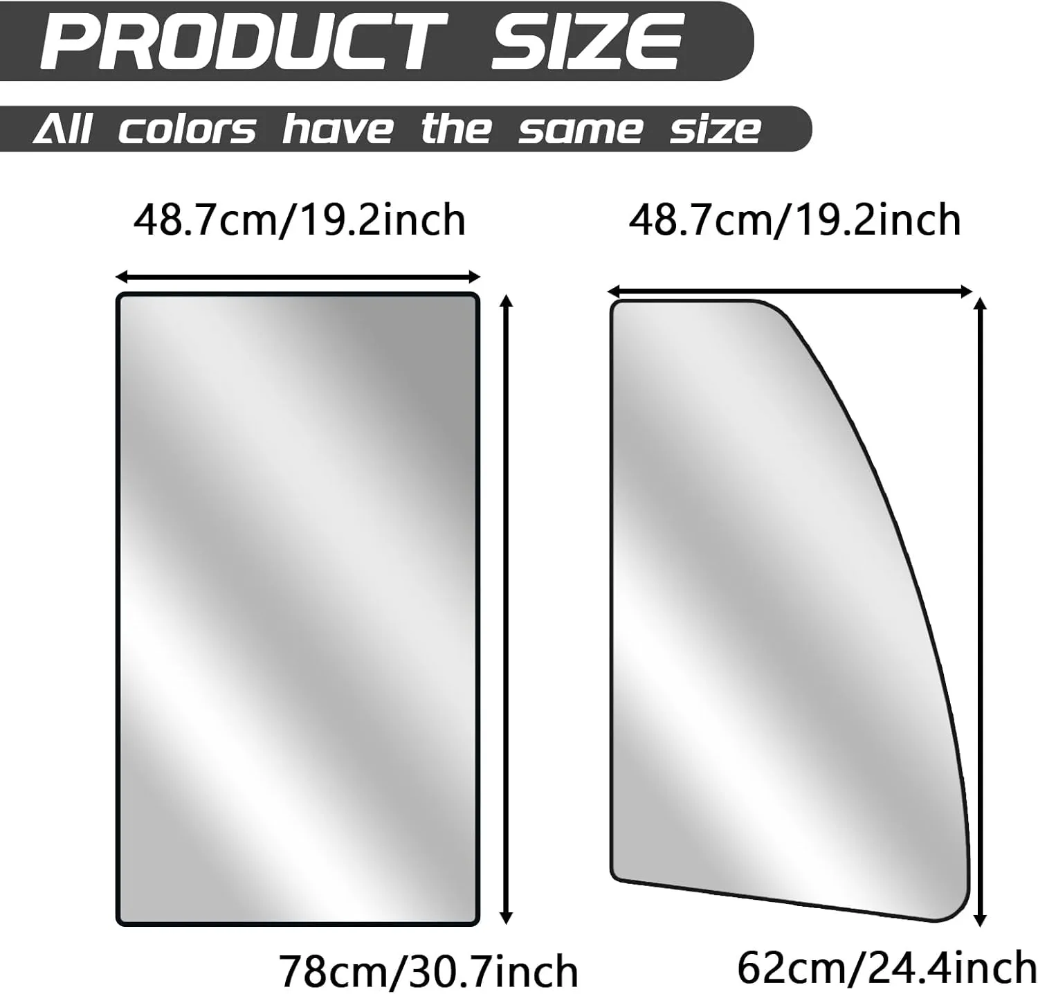 4 PCS Car Side Window Sun Shades, Foldable Sun Shade for Car Window Baby, Strong-Light Blocking & UV Protection Privacy Covers, Summer Essentials Accessory for Camping, Sleeping (Silver)