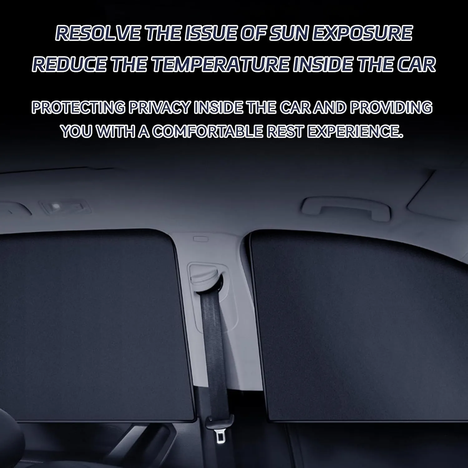 4 PCS Car Side Window Sun Shades, Foldable Sun Shade for Car Window Baby, Strong-Light Blocking & UV Protection Privacy Covers, Summer Essentials Accessory for Camping, Sleeping (Silver)