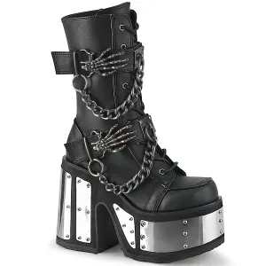 5 Inch Heel CAMEL-120 Black Vegan Leather
