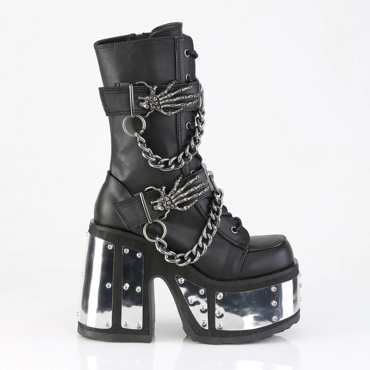 5 Inch Heel CAMEL-120 Black Vegan Leather