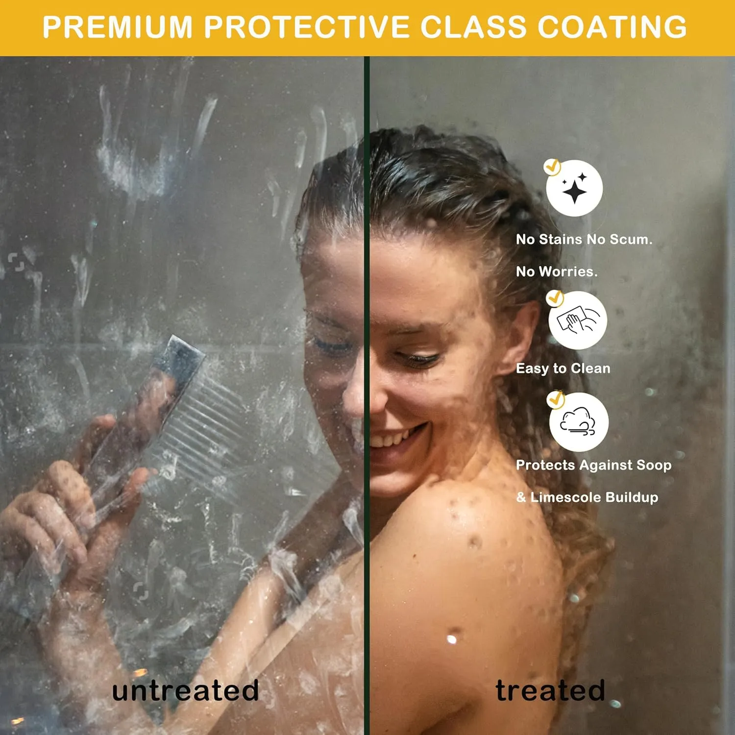 55-59" W x 60" H Semi-Framed Double Sliding Shower Door, 1/4" (6mm) Tempered Safety Glass with Explosion-Proof Film, Matte Black Frame, Easy Installation, Bathroom Glass Shower Enclosure Door
