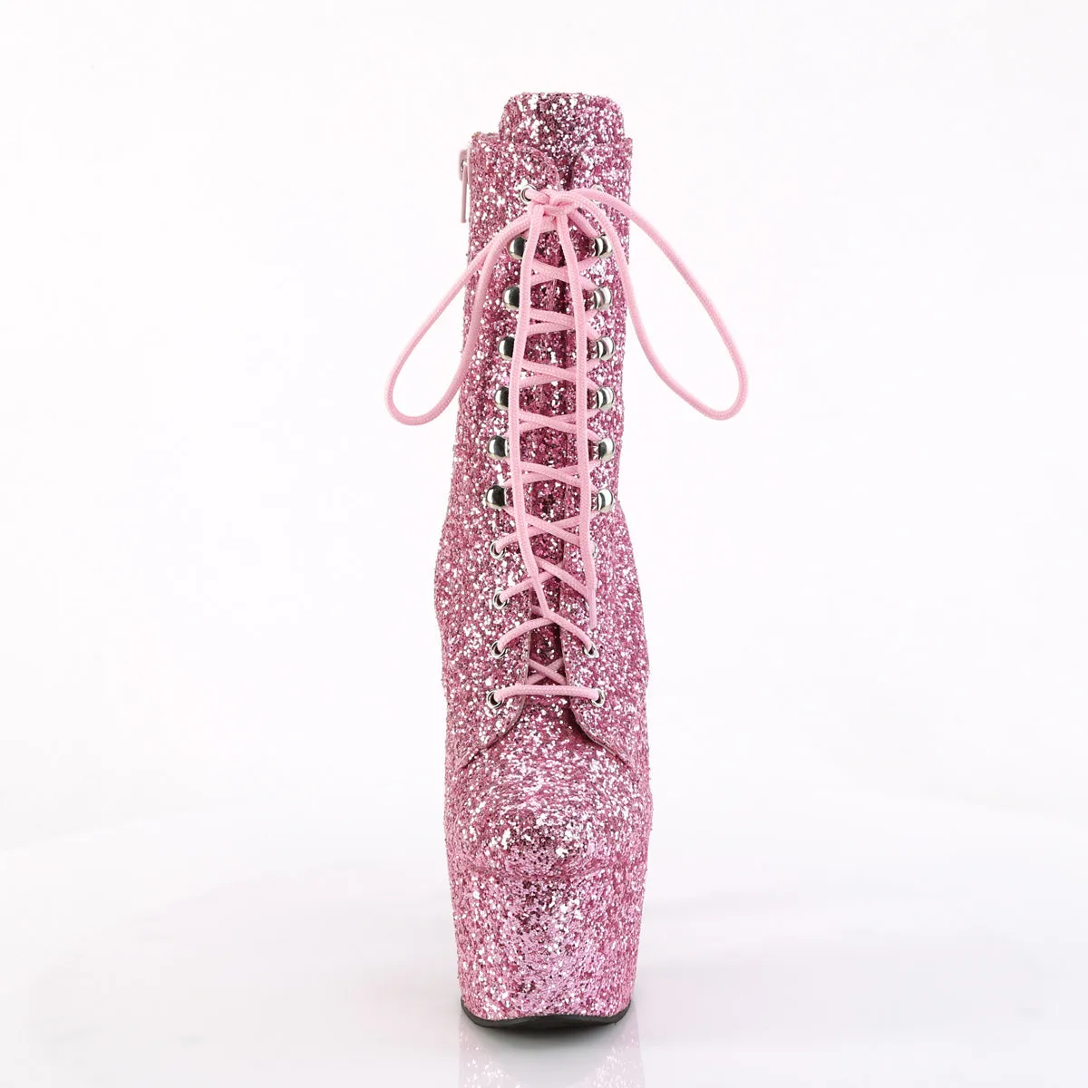 7 Inch Heel ADORE-1020GWR Baby Pink Glitter