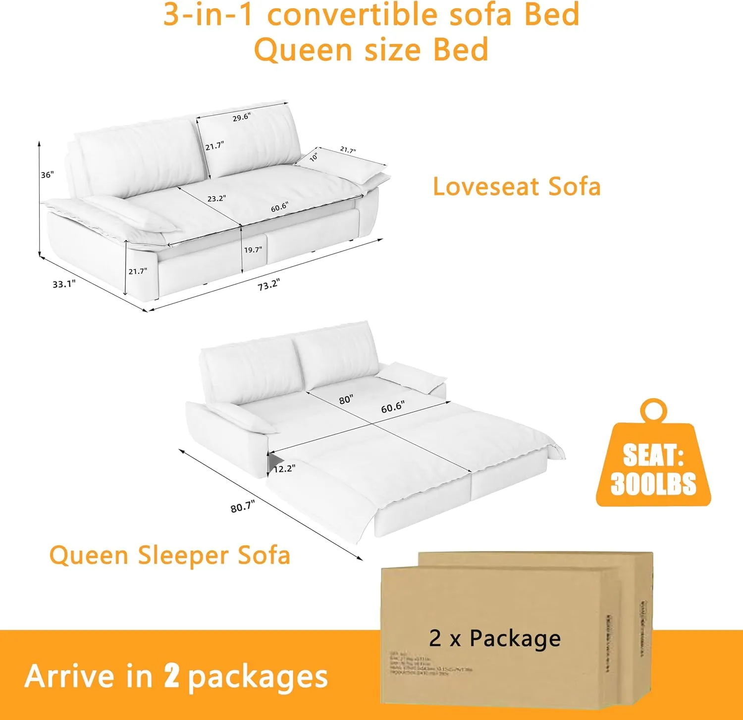 70.1" Futon Sofa Bed Queen Size, Pull Out Bed, 3-in-1 Convertible Sleeper Sofa with Cushion Armrest, Modern Velvet Futon Couch for Living Room, Small Space, Apartment, Bedroom, Beige