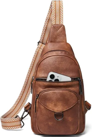 7L Sling Bag for Women Crossbody Bag Sling Purse Fanny Packs Vegan Leather Chest Bag Trendy Handbag Travel Anti Theft