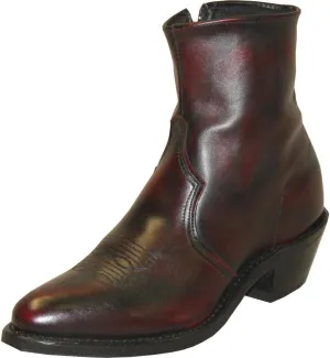 Abilene Men's Sage by Boot Zipper Short Medium Toe Black Cherry 11 D(M) US
