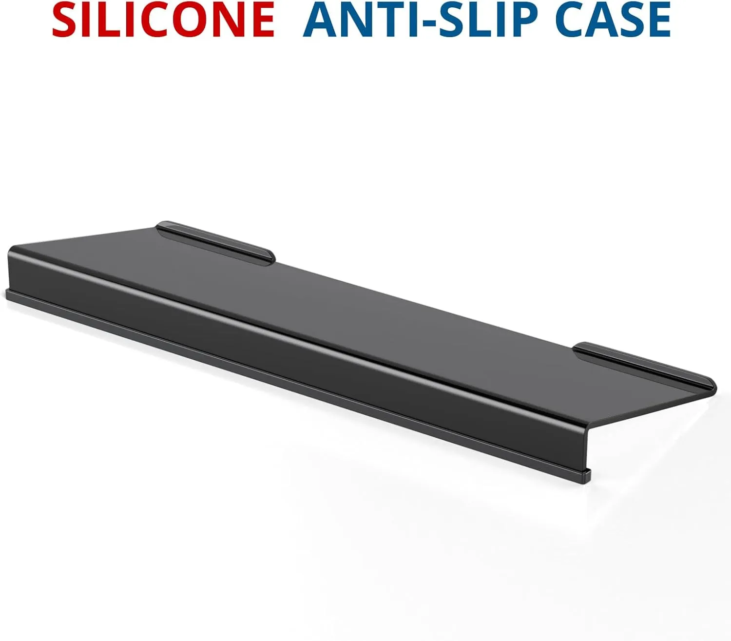 Acrylic Tilted Computer Keyboard Stand for Ergonomic Typing, Keyboard Tray Holder with Silicone Non-Slip Case, Black