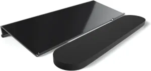 Acrylic Tilted Computer Keyboard Stand for Ergonomic Typing, Keyboard Tray Holder with Silicone Non-Slip Case, Black