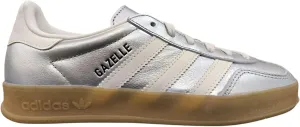 Adidas Originals Gazelle Indoor Mens Sneaker (White Silver Metallic, 6)