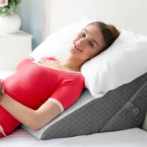 Adjustable Bed Wedge Pillow for Sleeping - Wedge Pillow for Sleep Apnea, Gerd, Acid Reflux Relief, Post Surgery - Foam Wedge Pillow for Back Pain Relief, Sleep Apnea Pillow Wedge or for Seniors