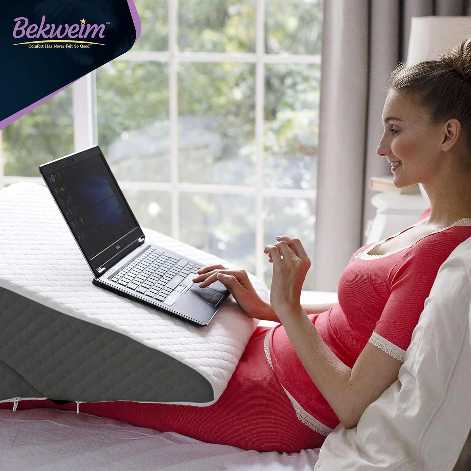 Adjustable Bed Wedge Pillow for Sleeping - Wedge Pillow for Sleep Apnea, Gerd, Acid Reflux Relief, Post Surgery - Foam Wedge Pillow for Back Pain Relief, Sleep Apnea Pillow Wedge or for Seniors