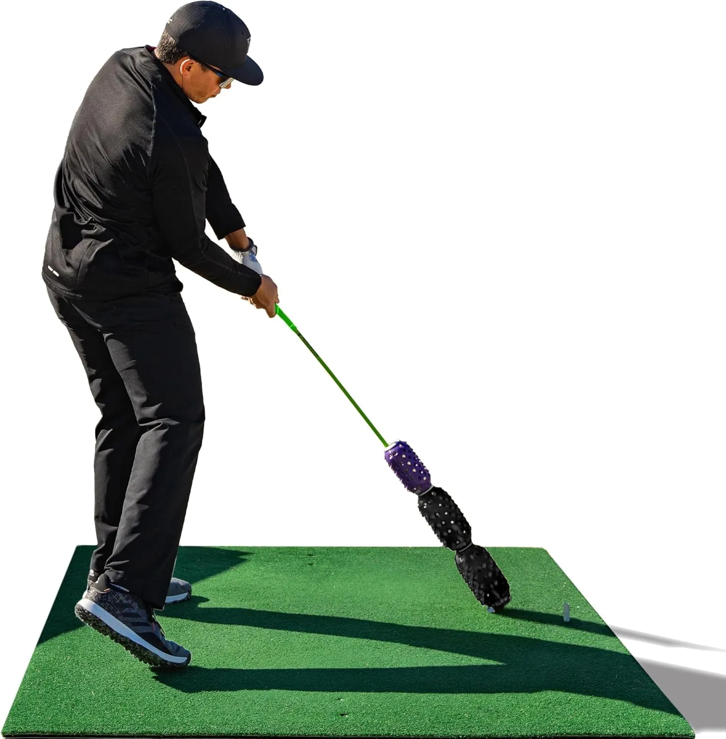 Aero Shaft, Golf Training Aid and Warm Up Tool, Speed Stick for Golf, Golf Swing Trainer, Improves Swing Speed, Wind Resistance, Adjustable Pineapples.