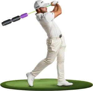 Aero Shaft, Golf Training Aid and Warm Up Tool, Speed Stick for Golf, Golf Swing Trainer, Improves Swing Speed, Wind Resistance, Adjustable Pineapples.