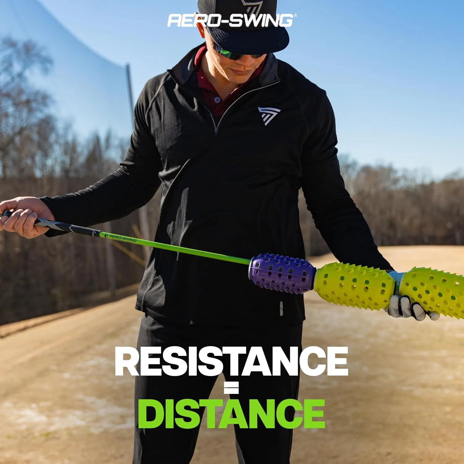 Aero Shaft, Golf Training Aid and Warm Up Tool, Speed Stick for Golf, Golf Swing Trainer, Improves Swing Speed, Wind Resistance, Adjustable Pineapples.
