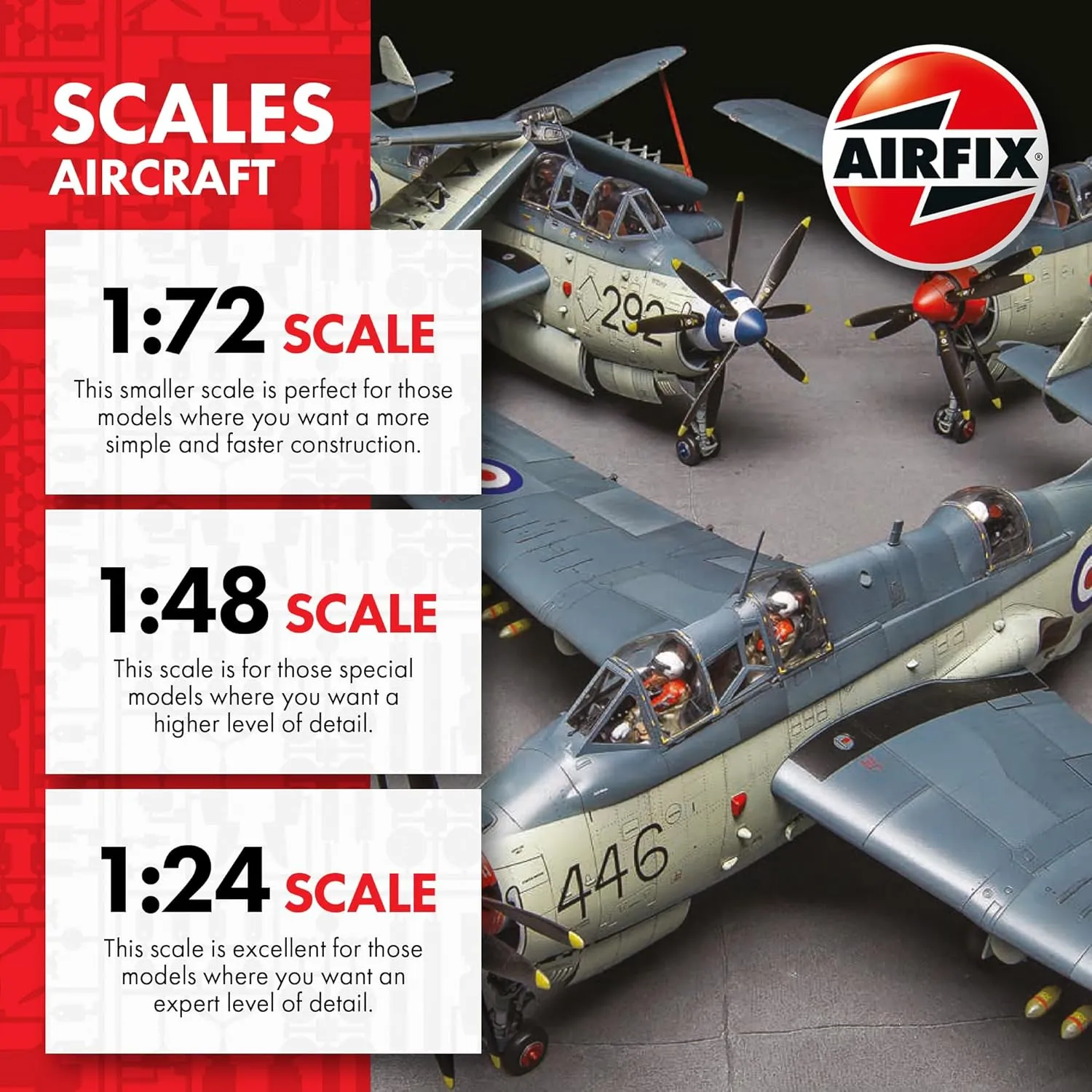 Airfix A01071B Supermarine Spitfire Mkia 1:72 Model Building Kit (36 Piece), Multicolor