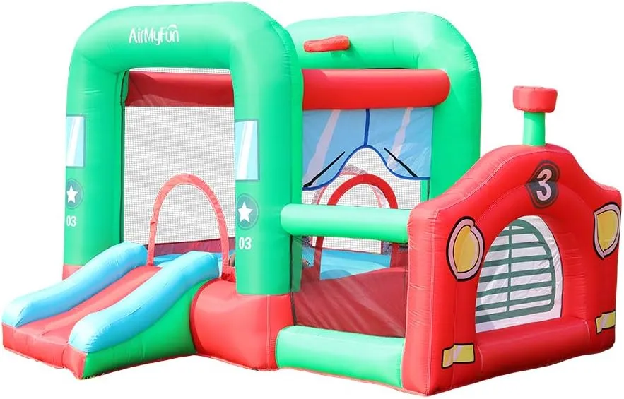 AirMyFun Bounce House for Kids 3-12 Inflatable Slide Jumping Bounce Castle Blow Up Toddler Bouncy House for Kids Outdoor with Slide and Blower Use for Indoor,Red