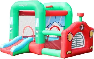 AirMyFun Bounce House for Kids 3-12 Inflatable Slide Jumping Bounce Castle Blow Up Toddler Bouncy House for Kids Outdoor with Slide and Blower Use for Indoor,Red