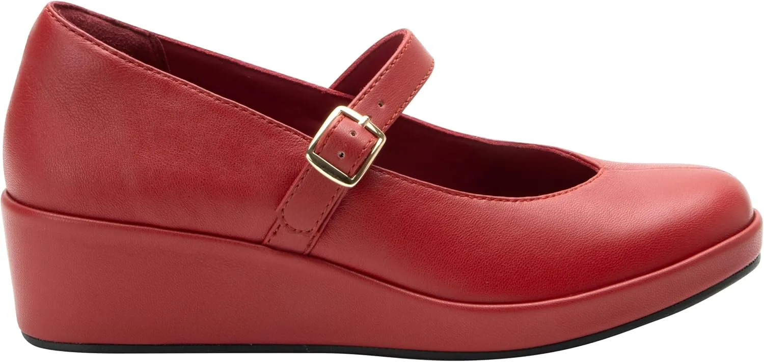 Alegria Women's Haylo Mary Jane Slip Resistant Comfort Wedge