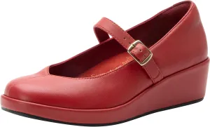 Alegria Women's Haylo Mary Jane Slip Resistant Comfort Wedge
