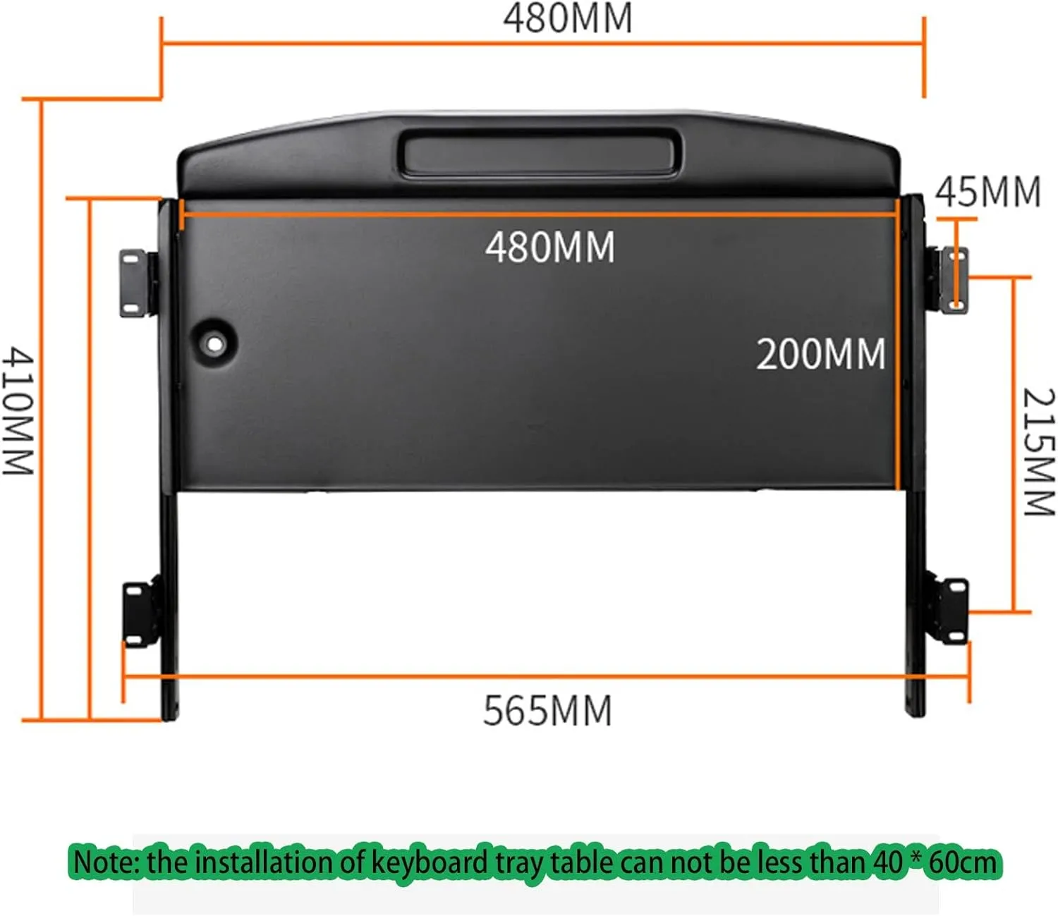 All Steel Sliding Under Desk Keyboard Tray with 360° Rotating Mouse Platform, Sturdy and Easy to Slide, Built-in Pen Holder, Pull-Out Keyboard Tray for Desk,