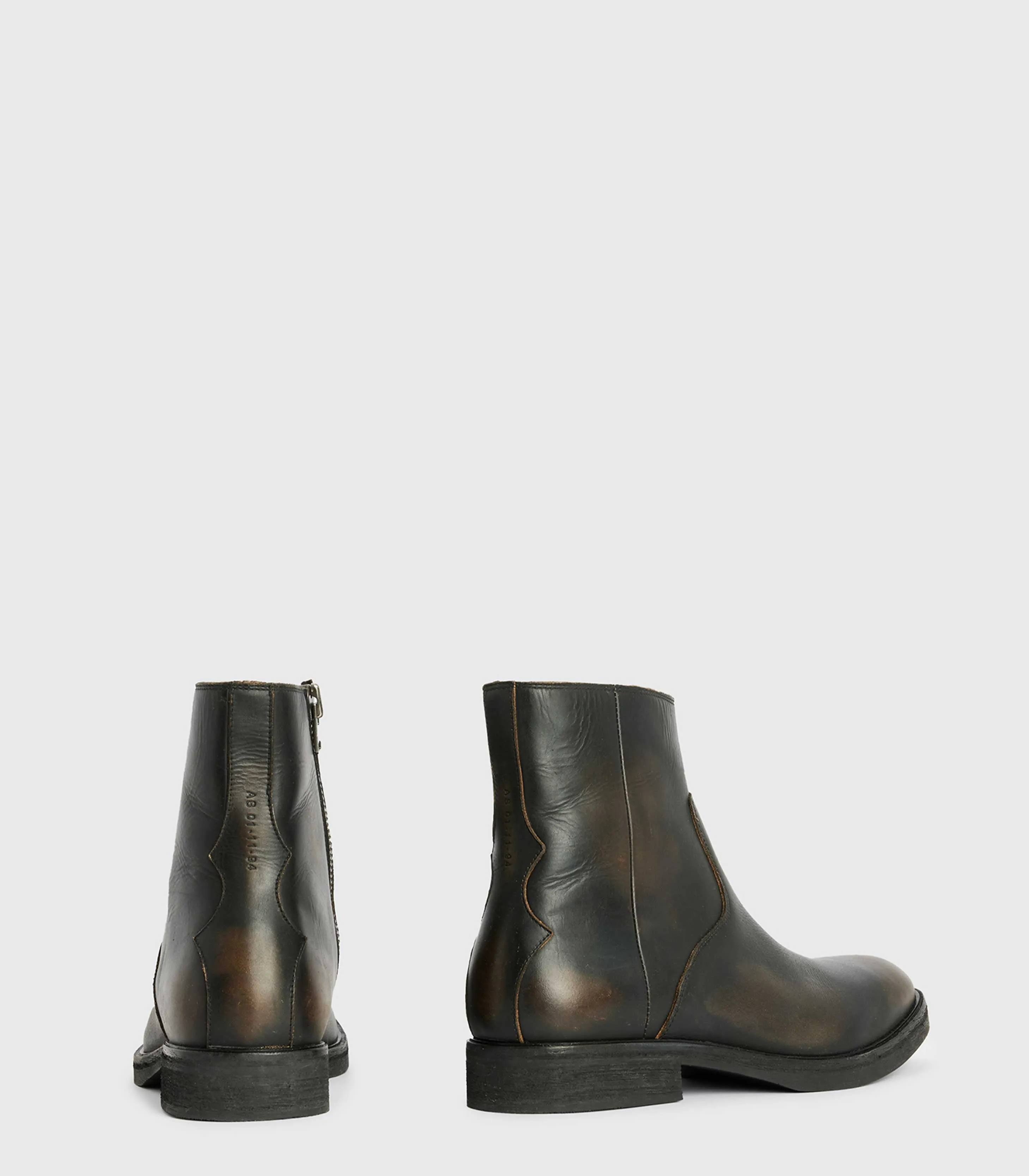 Allsaints- Lang Leather Zip Up Boots
