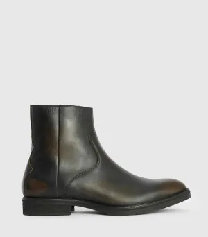 Allsaints- Lang Leather Zip Up Boots