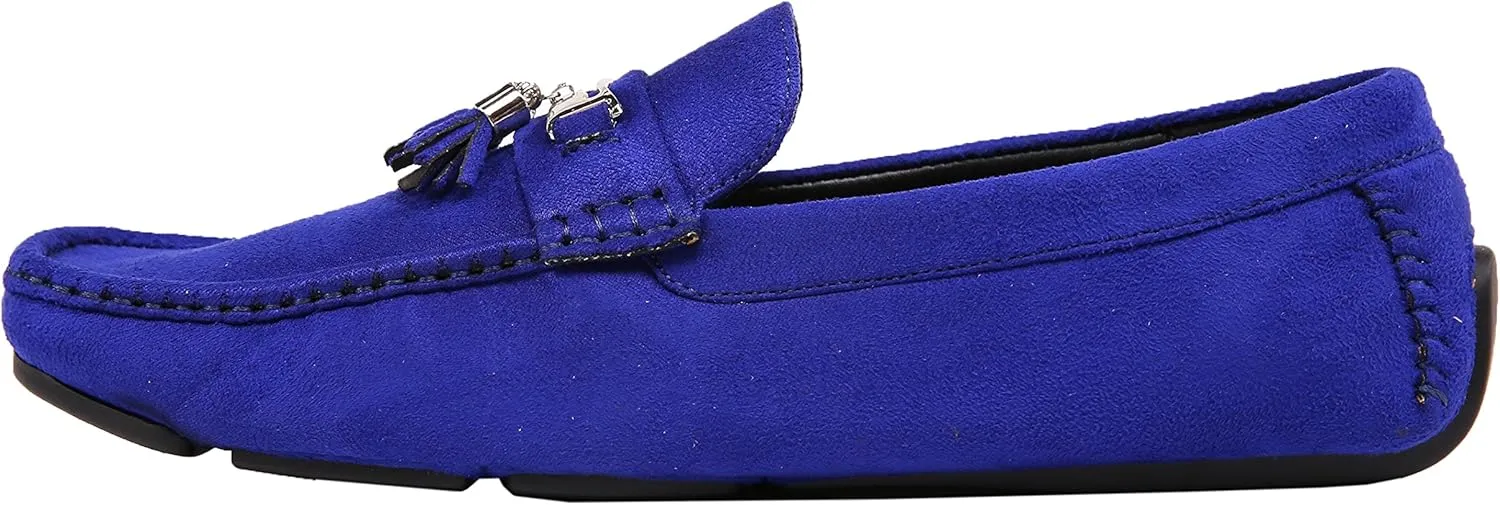 Amali Dyer Moccasins for Men – Mens Microfiber Tassel Driving Dress Shoes Moccasins Slippers Slip on Shoes Men Driving Casual Moccasin Loafer